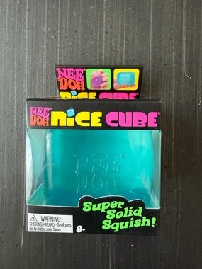 Nee Doh Nice Cube Super Solid Squish-Blue